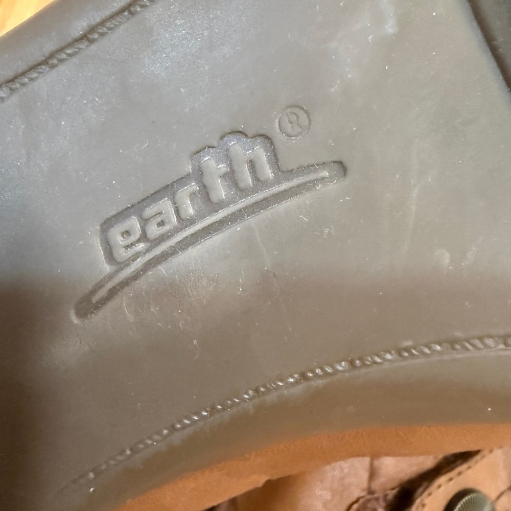 Earth Dione Alpaca Leather Light Brown Cutout Strappy Mary Jane Shoes Size 8.5 - Picture 5 of 10
